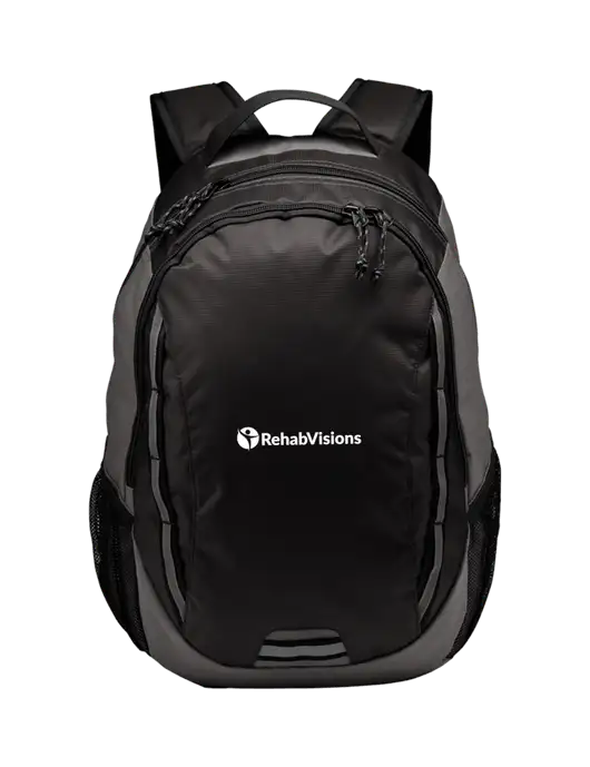 Ridge Charcoal/Dark Charcoal Laptop Backpack w/RehabVisions POST Logo