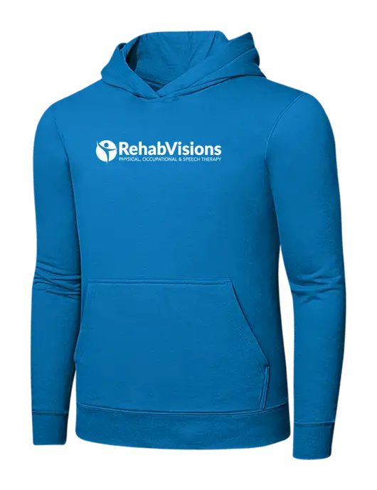 Medium Dark Sapphire 7.8 oz Ring Spun Hooded Sweatshirt w/RehabVisions POST Logo