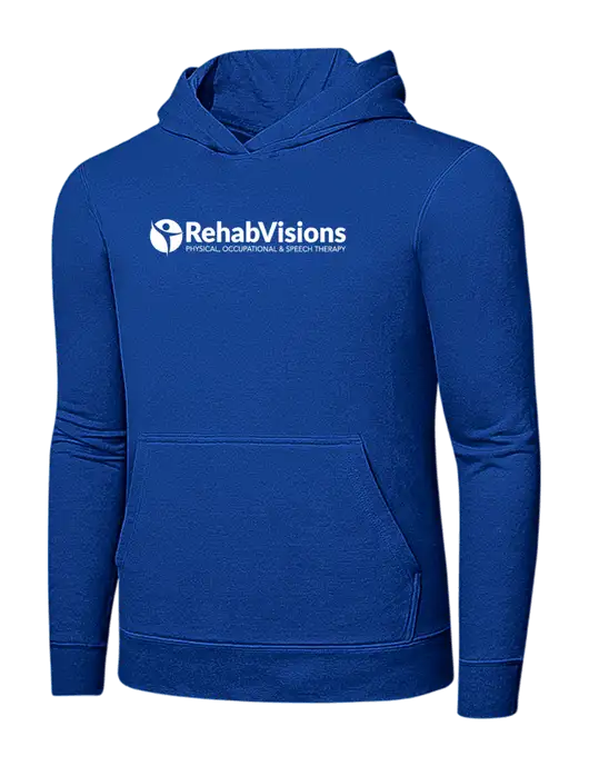 True Royal 7.8 oz Ring Spun Hooded Sweatshirt w/RehabVisions POST Logo