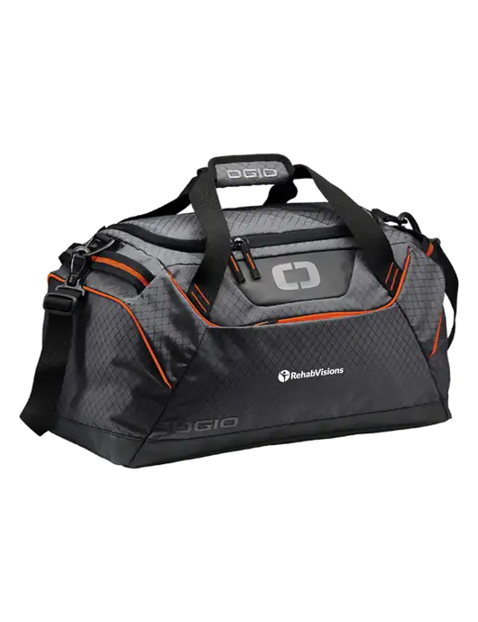 OGIO Tarmac/Orange Catalyst Duffle
 w/RehabVisions POST Logo