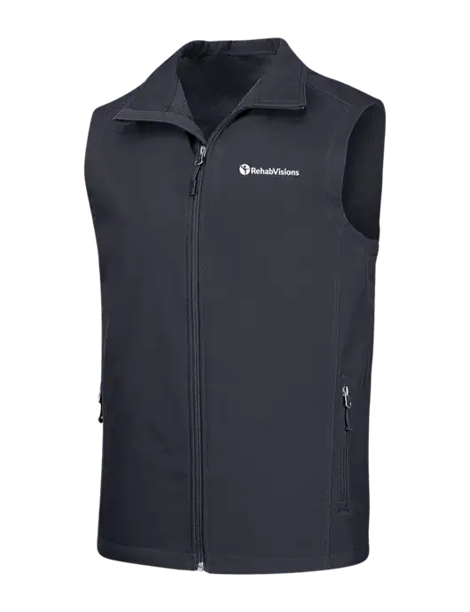 Dark Grey Core Soft Shell Vest w/RehabVisions POST Logo