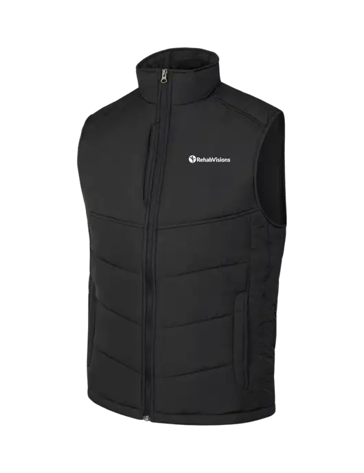 Black/Black Puffy Vest w/RehabVisions POST Logo