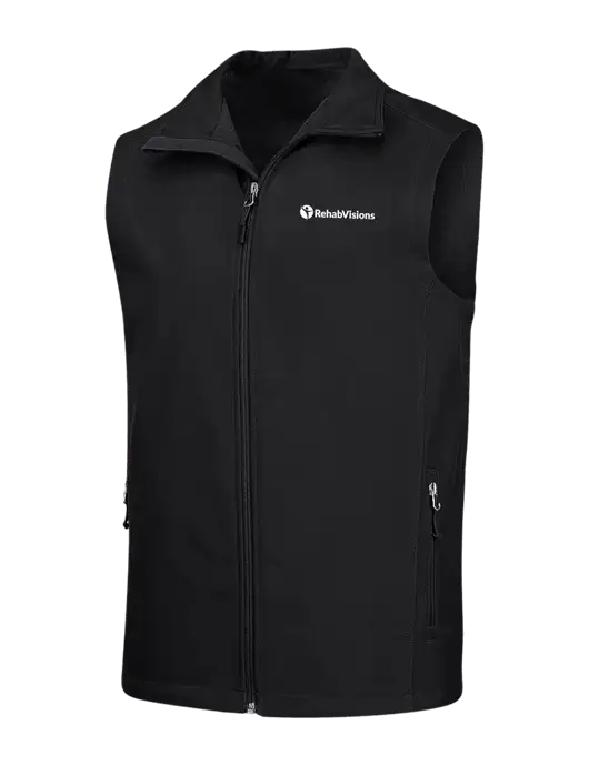 Black Core Soft Shell Vest w/RehabVisions POST Logo