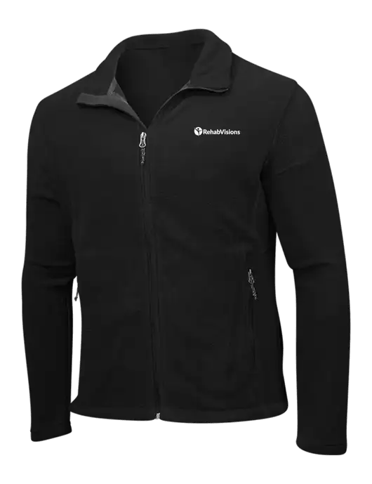 Black Fleece Jacket w/RehabVisions POST Logo