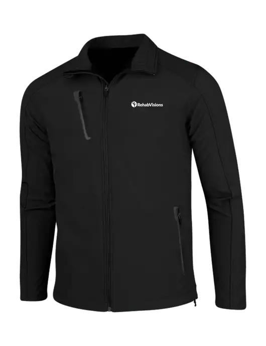 Black Welded Softshell Jacket w/RehabVisions POST Logo