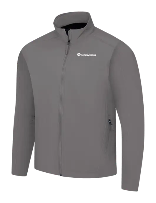 Medium Grey Core Soft Shell Jacket w/RehabVisions POST Logo