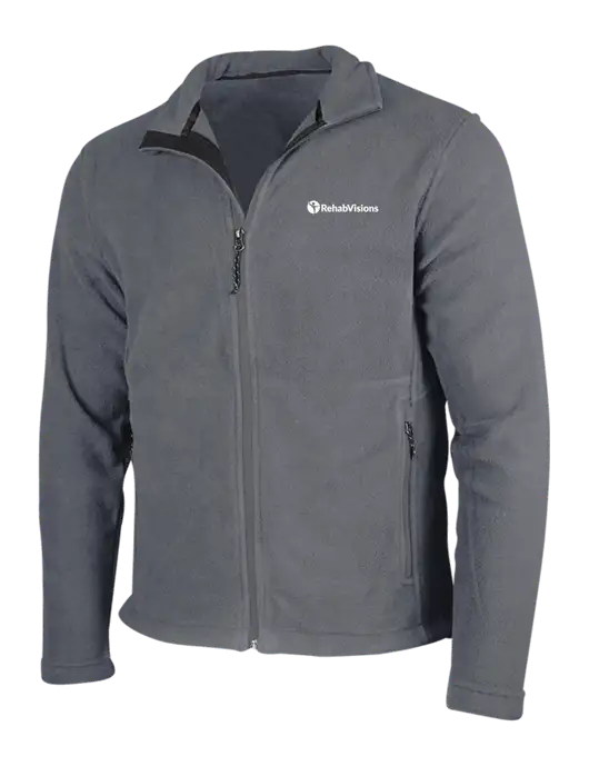 Medium Grey Fleece Jacket w/RehabVisions POST Logo