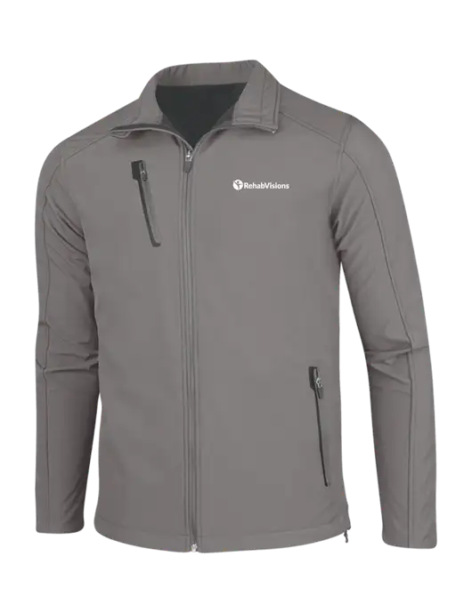 Medium Grey Welded Softshell Jacket w/RehabVisions POST Logo
