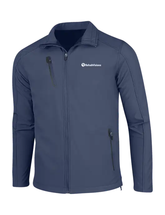 Navy Welded Softshell Jacket w/RehabVisions POST Logo