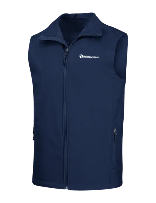 Navy Core Soft Shell Vest w/RehabVisions POST Logo
