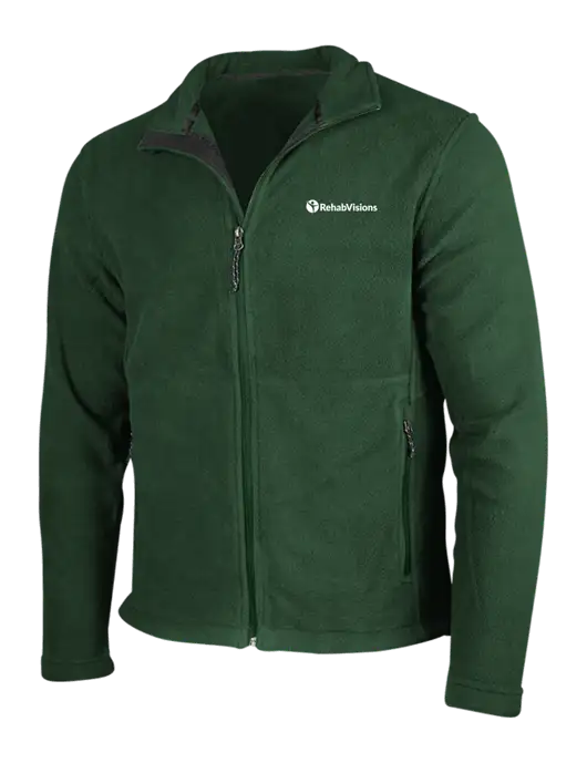 Dark Green Fleece Jacket w/RehabVisions POST Logo