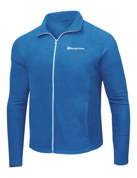 Light Royal Microfleece Jacket w/RehabVisions POST Logo