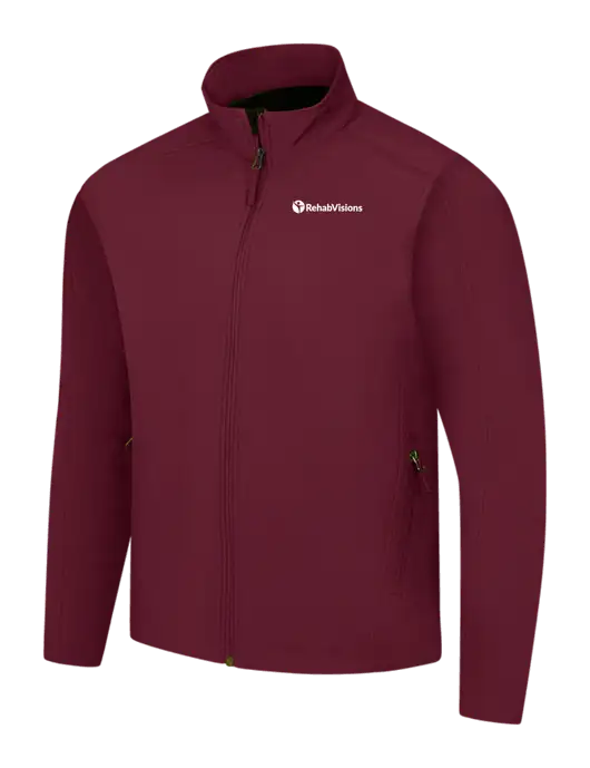 Maroon Core Soft Shell Jacket w/RehabVisions POST Logo