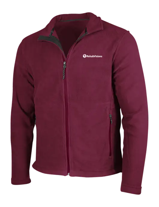 Maroon Fleece Jacket w/RehabVisions POST Logo
