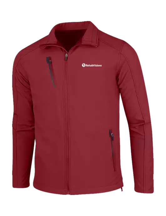 Dark Cardinal Welded Softshell Jacket w/RehabVisions POST Logo