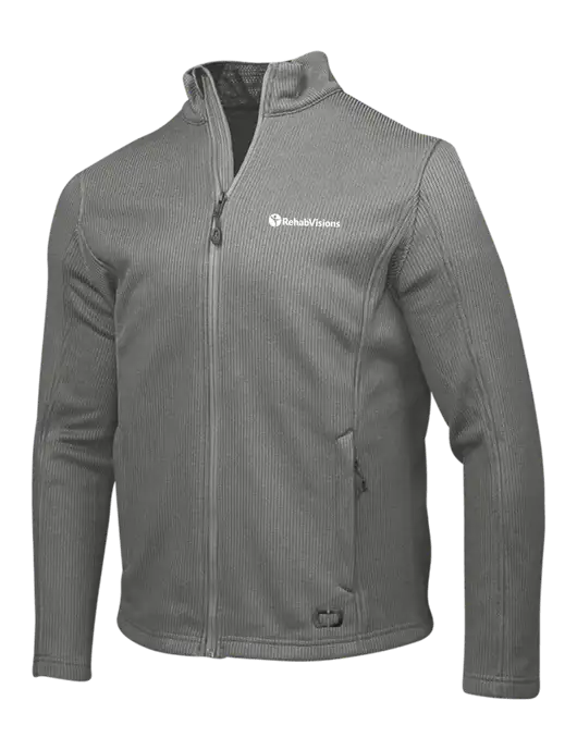 OGIO Medium Grey Grit Fleece Jacket w/RehabVisions POST Logo