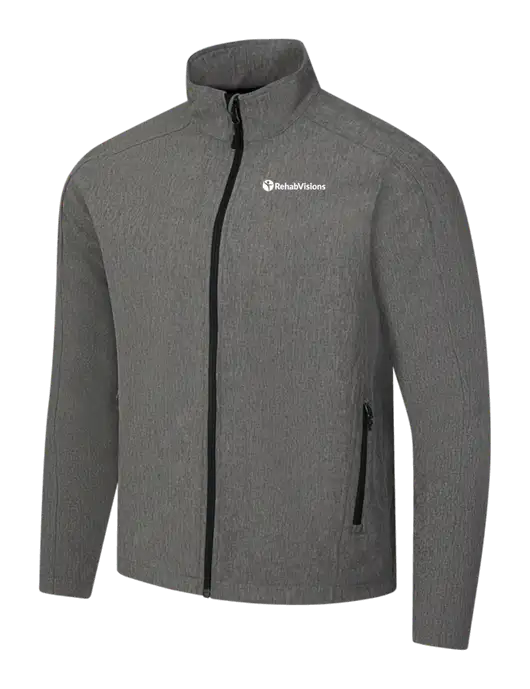 Medium Grey Heather Core Soft Shell Jacket w/RehabVisions POST Logo