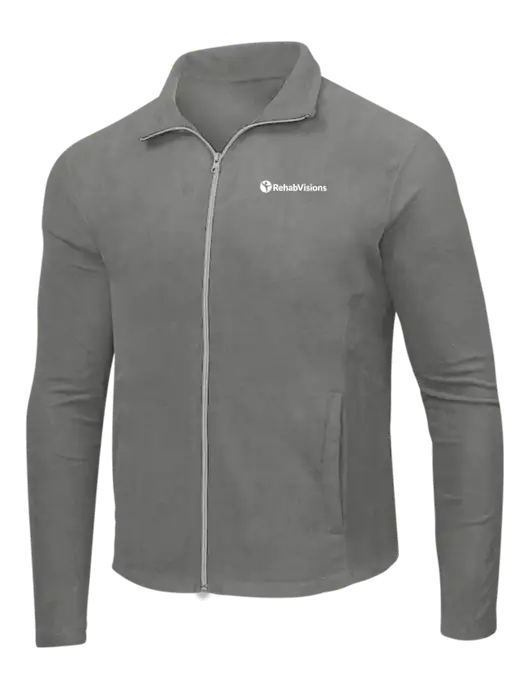 Medium Grey Microfleece Jacket w/RehabVisions POST Logo
