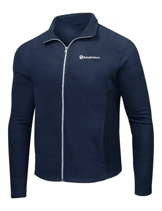 Navy Microfleece Jacket w/RehabVisions POST Logo