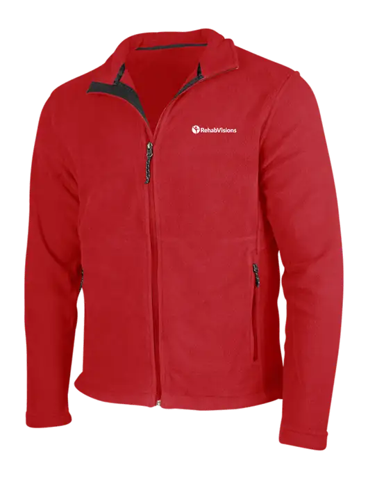 Red Fleece Jacket w/RehabVisions POST Logo