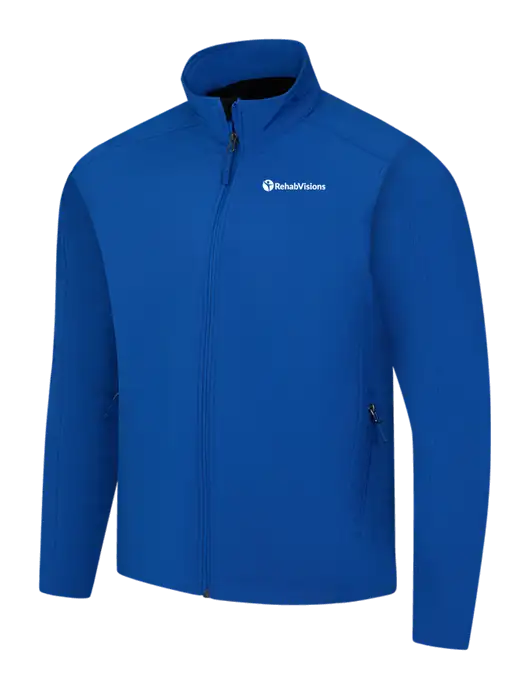 Dark Royal Core Soft Shell Jacket w/RehabVisions POST Logo