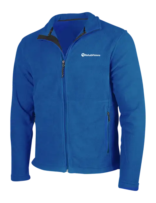 Dark Royal Fleece Jacket w/RehabVisions POST Logo