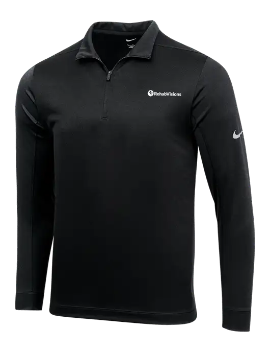 NIKE Black Dry 1/2 Zip Cover-Up w/RehabVisions POST Logo