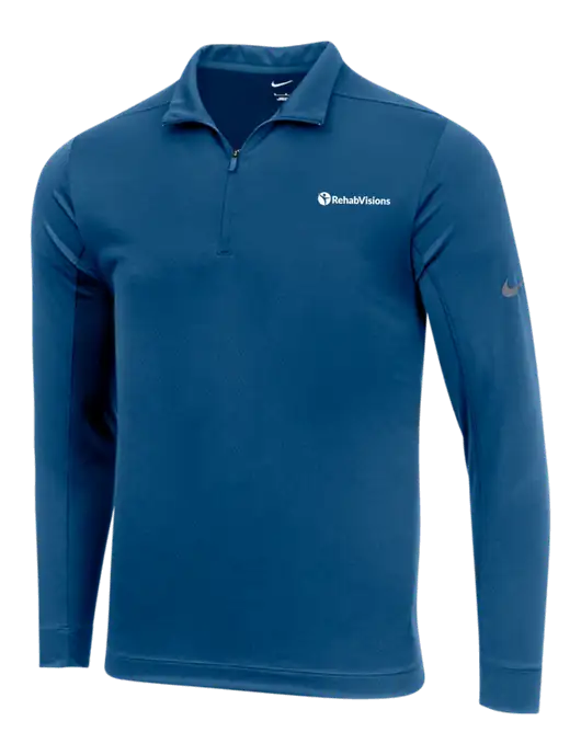 NIKE Dark Royal Dry 1/2 Zip Cover-Up w/RehabVisions POST Logo