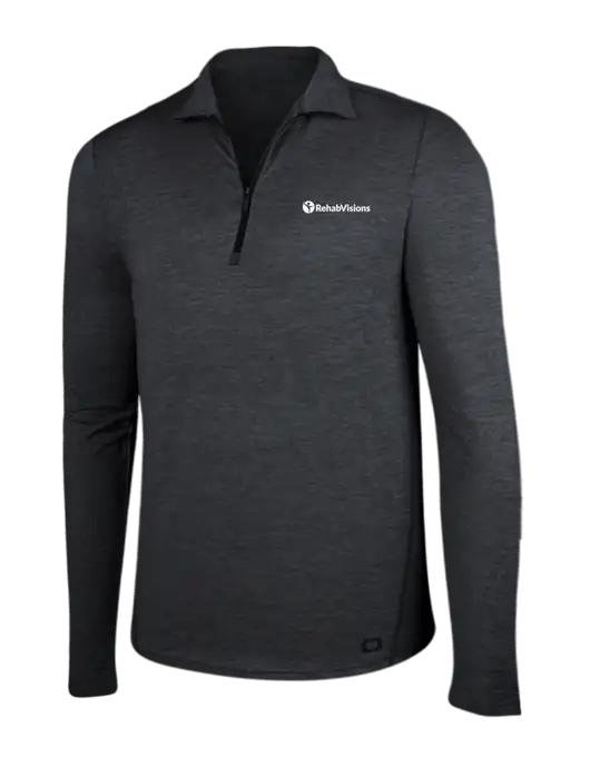 OGIO Blacktop Heather Endurance Force 1/4 Zip w/RehabVisions POST Logo
