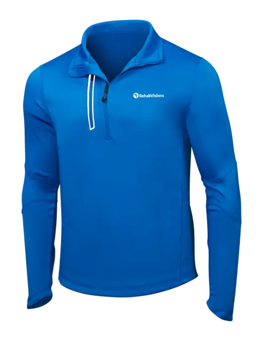 OGIO Electric Blue Endurance Fulcrum 1/4 Zip w/RehabVisions POST Logo