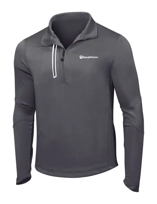 OGIO Gear Grey Endurance Fulcrum 1/4 Zip w/RehabVisions POST Logo