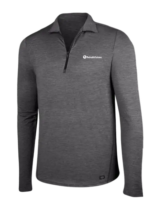 OGIO Gear Grey Heather Endurance Force 1/4 Zip w/RehabVisions POST Logo