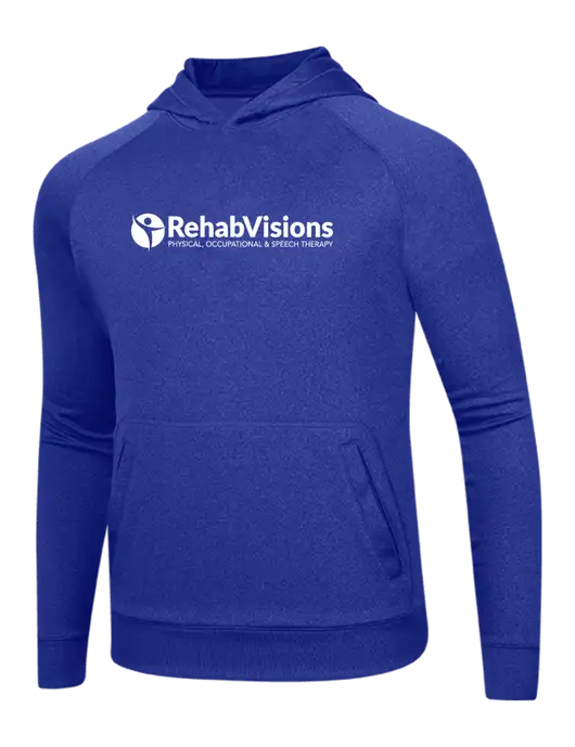 Tech True Royal Fleece Hooded Sweatshirt w/RehabVisions POST Logo
