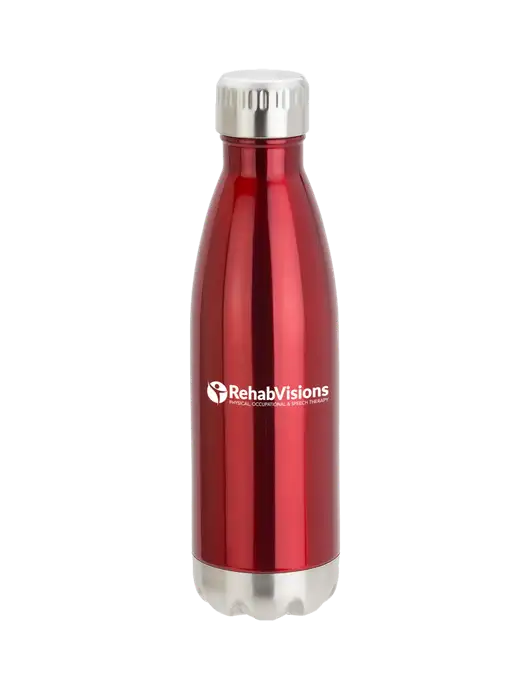 City Go Red 17 oz Insulated Bottle w/RehabVisions POST Logo