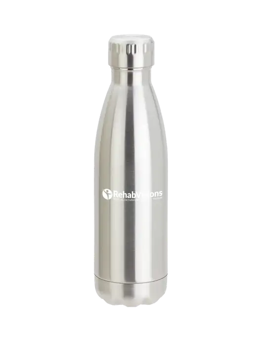City Go Silver 17 oz Insulated Bottle w/RehabVisions POST Logo