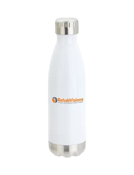 City Go White 17 oz Insulated Bottle w/RehabVisions POST Logo