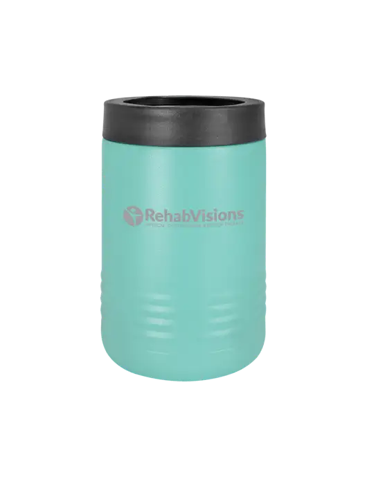 Polar Camel 12 oz Powder Coated Seafoam Vacuum Insulated Beverage Holder w/RehabVisions POST Logo