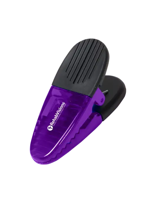 Magnetic Purple Power Clip w/RehabVisions POST Logo