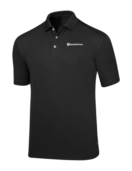 Callaway Core Black Performance Polo w/RehabVisions POST Logo