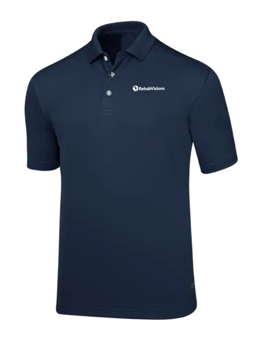 Callaway Core Navy Performance Polo w/RehabVisions POST Logo