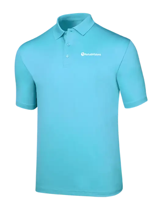 Callaway Opti-Dri Light Sapphire Blue Chev Polo w/RehabVisions POST Logo