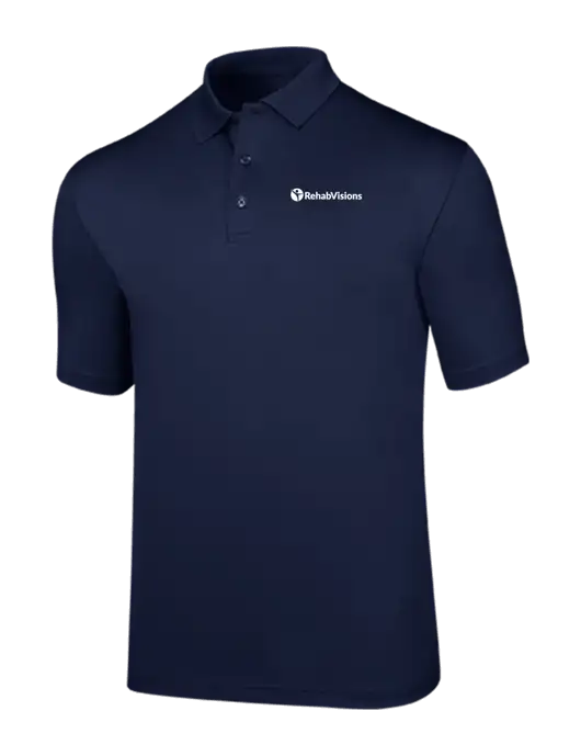 Callaway Opti-Dri Navy Chev Polo w/RehabVisions POST Logo