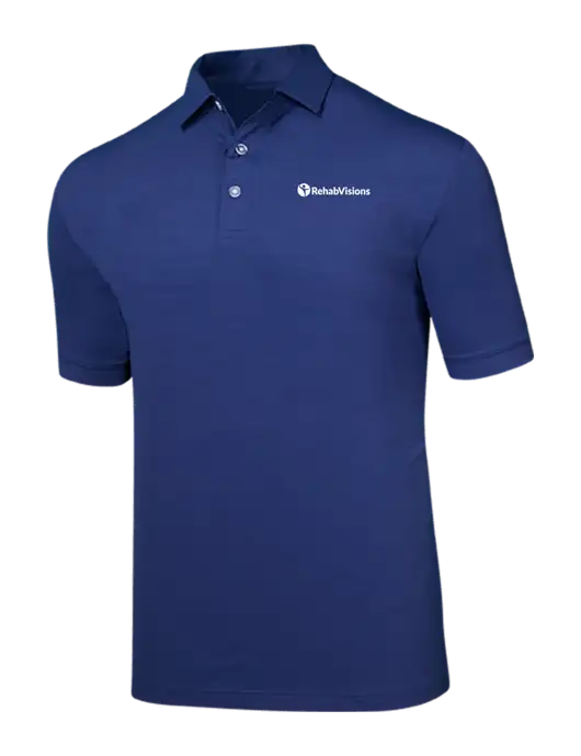 Callaway Navy Fashion Tonal Polo w/RehabVisions POST Logo