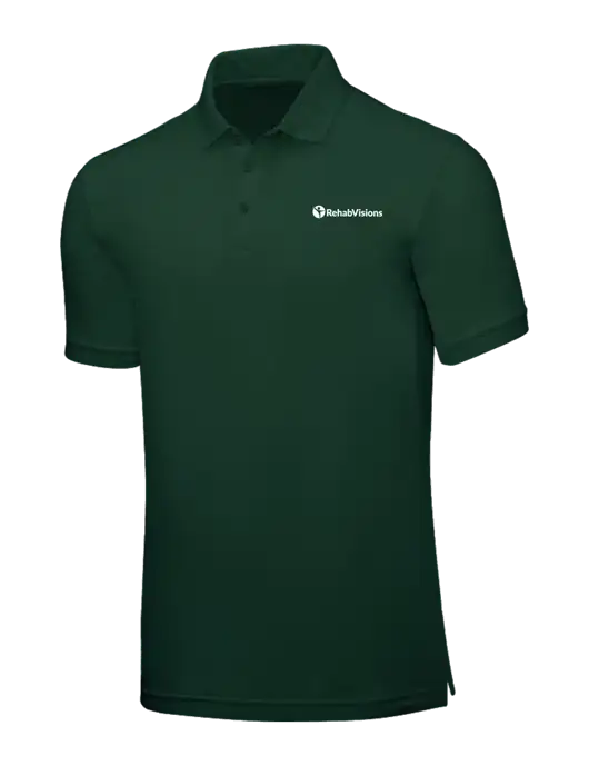 Dark Green Core Classic Pique w/RehabVisions POST Logo
