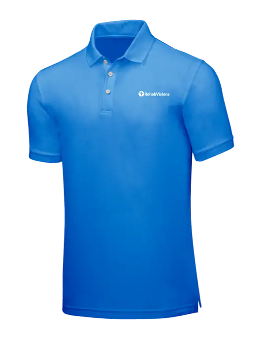 Light Royal Blue Core Classic Pique w/RehabVisions POST Logo