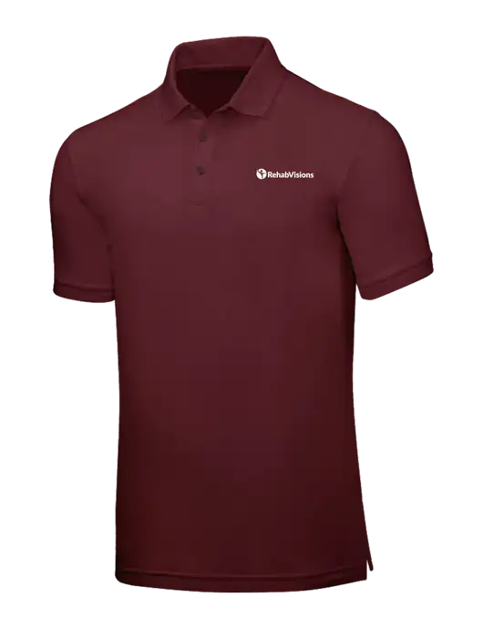 Maroon Core Classic Pique w/RehabVisions POST Logo