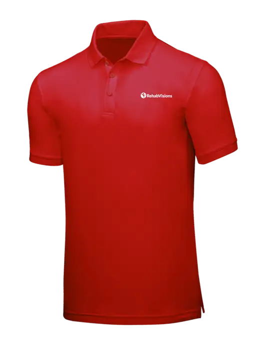 Red Core Classic Pique w/RehabVisions POST Logo