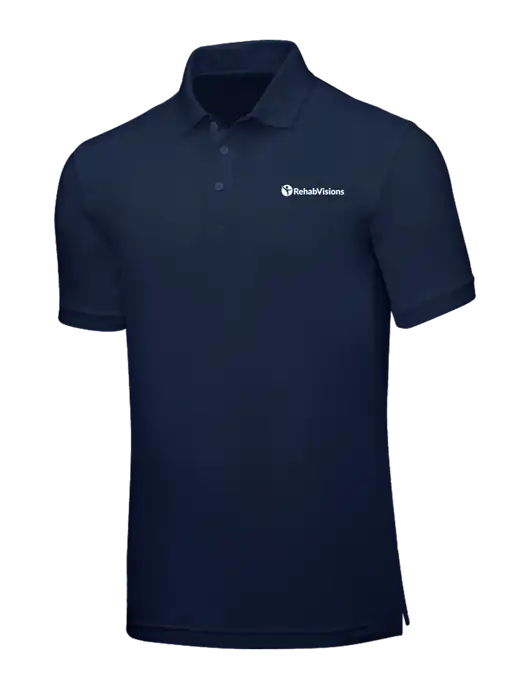 Navy Blue Core Classic Pique w/RehabVisions POST Logo