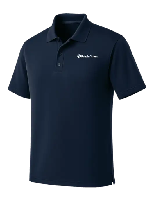 Dark Navy Dry Zone UV Micro Mesh Polo w/RehabVisions POST Logo