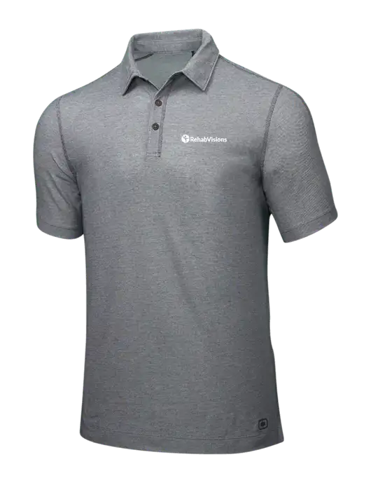 OGIO Medium Grey ONYX Polo w/RehabVisions POST Logo